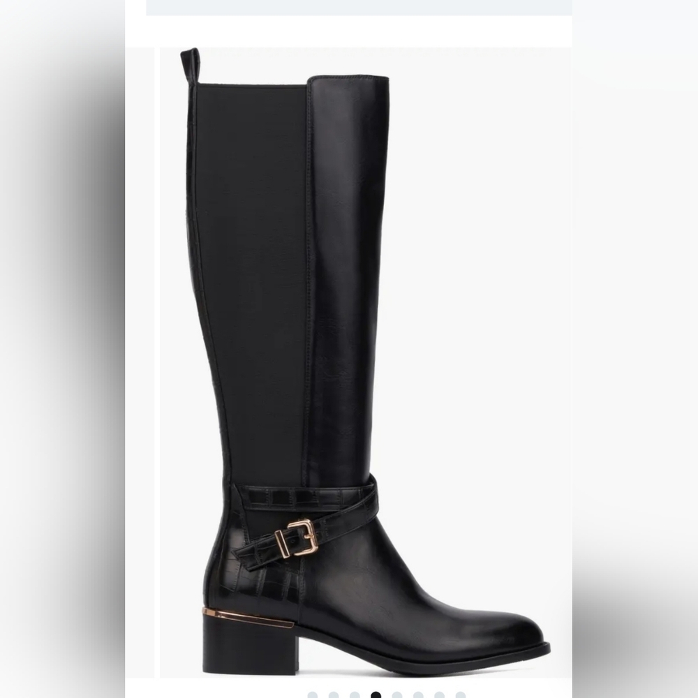 SIZE 8.5 TORGEIS DANELLE. Elegant Black Knee-High Women's Boots